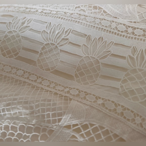 FARM Rio White Lace Guipure Midi Skirt - Picture 11 of 16